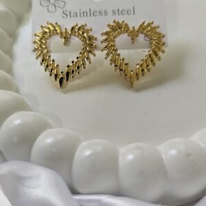 heart shaped ear ring stainless steel